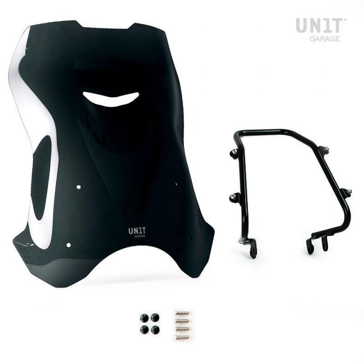 UNIT GARAGE DARK SMOKE  WINDSHIELD XL WITH GPS SUPPORT FOR TRIUMPH 1200 XC-XE