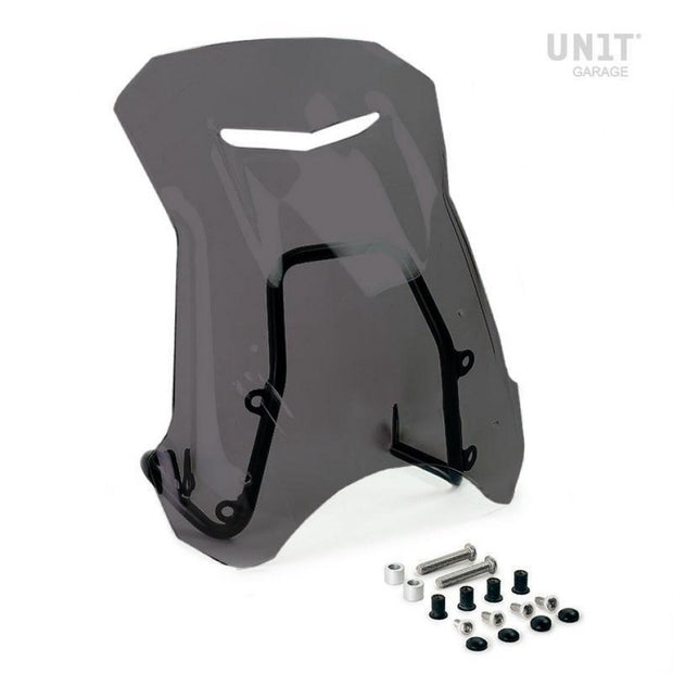 UNIT GARAGE WINDSHIELD WITH GPS SUPPORT FOR NINET SCRAMBLER-PURE