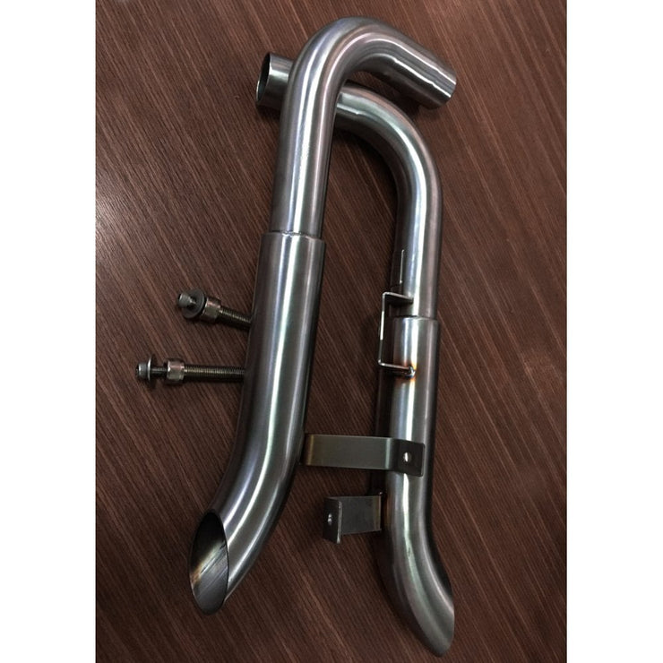 MOTONE MAYHEM SHORTYS SLASH-CUT EXHAUST PIPES FOR BOBBER/SPEEDMASTER - BRUSHED