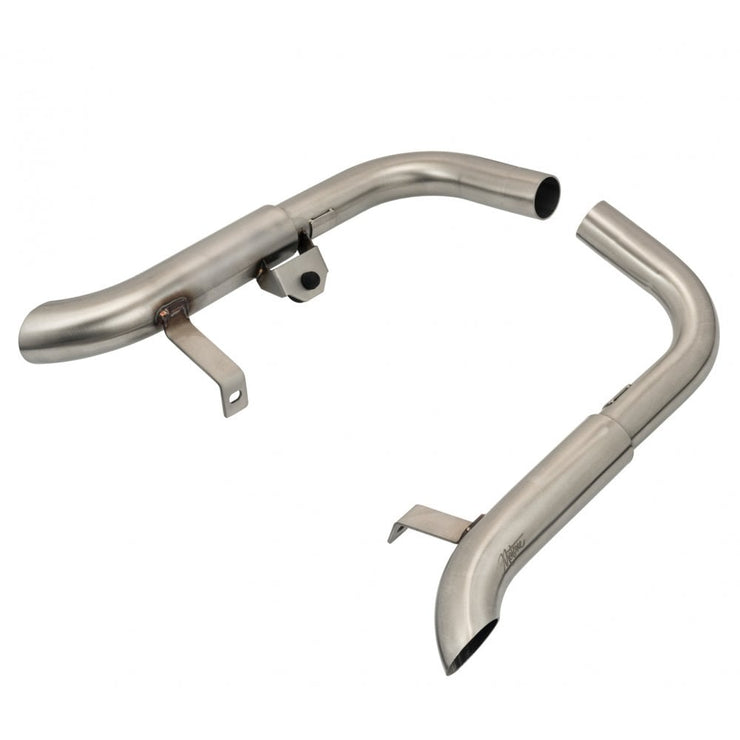 MOTONE MAYHEM SHORTYS SLASH-CUT EXHAUST PIPES FOR BOBBER/SPEEDMASTER - BRUSHED