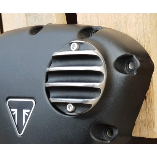 MOTONE POINTS ACG COVER/BADGE - RIBBED - BLACK/POLISH CONTRAST FINISH