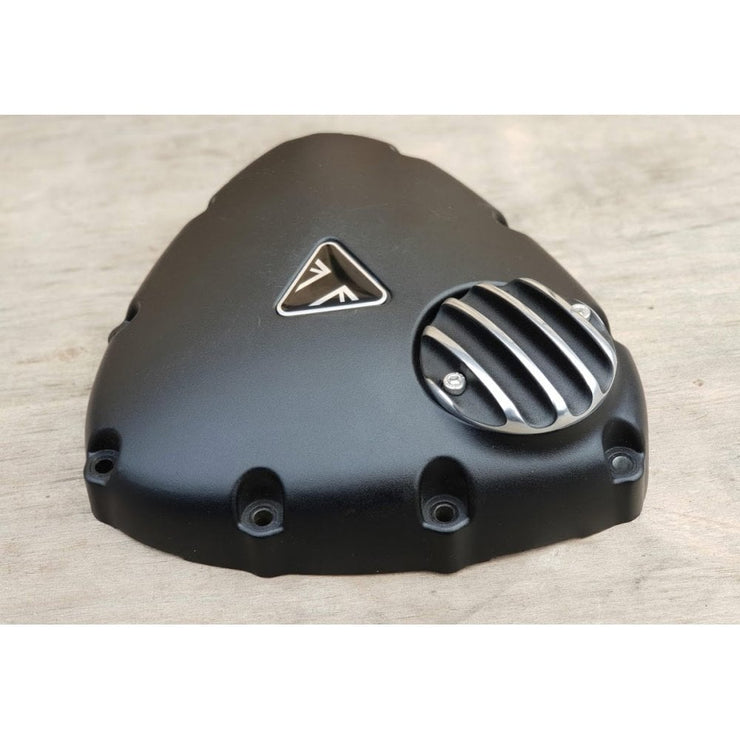 MOTONE POINTS ACG COVER/BADGE - RIBBED - BLACK/POLISH CONTRAST FINISH