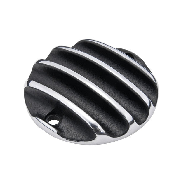 MOTONE POINTS ACG COVER/BADGE - RIBBED - BLACK/POLISH CONTRAST FINISH