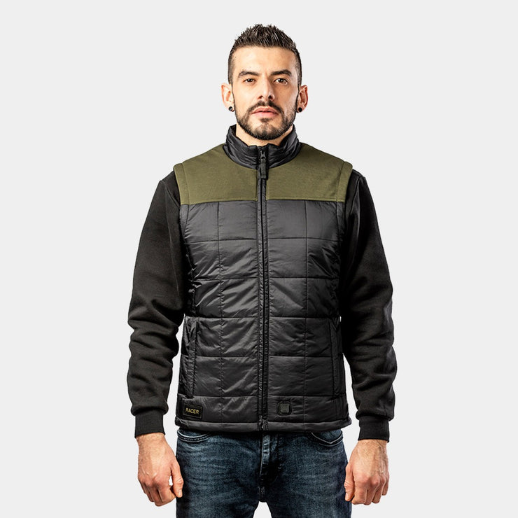 RACER DISTRICT 2 HEATED VEST - BLACK KHAKI