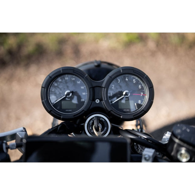 MOTONE PEERLESS SPEEDO COVER FOR T100 / T120 / SPEED TWIN 1200 / THRUXTON 1200 - BLACK