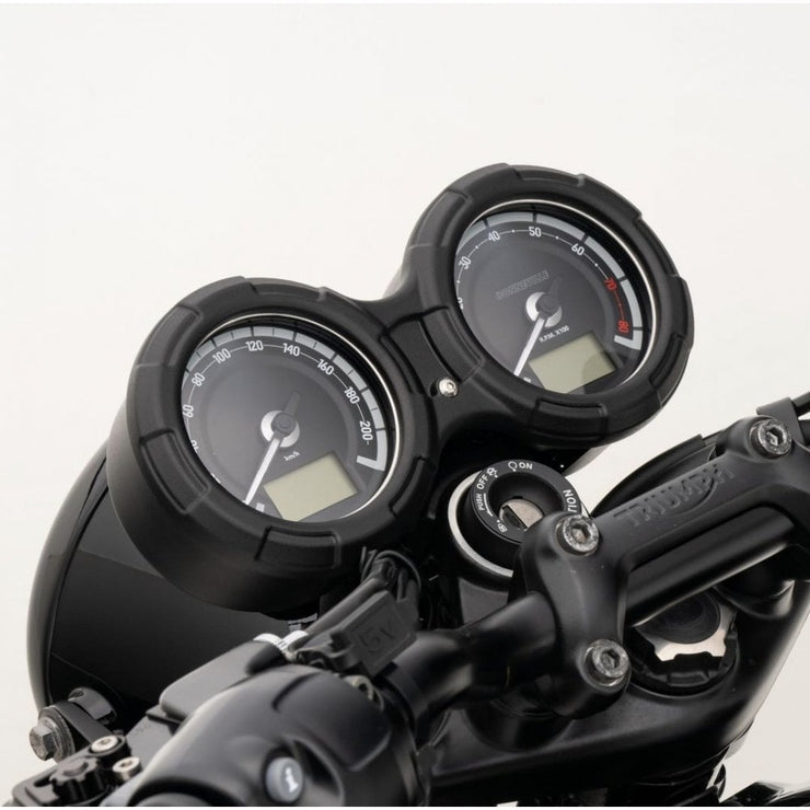 MOTONE PEERLESS SPEEDO COVER FOR T100 / T120 / SPEED TWIN 1200 / THRUXTON 1200 - BLACK