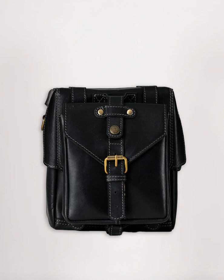 GOLDTOP LEATHER TANK BAG - SMALL - BLACK VEG TANNED