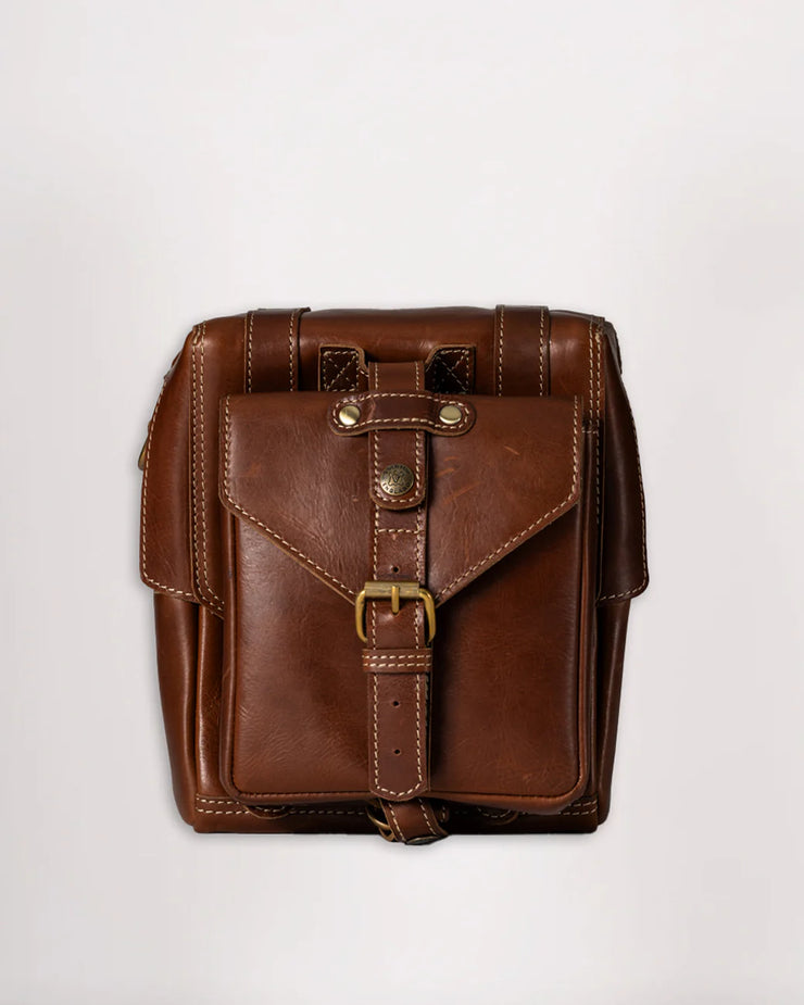 GOLDTOP LEATHER TANK BAG - LARGE - BROWN VEG TANNED