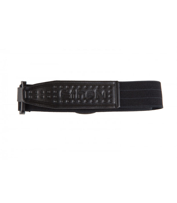 ETHEN SCRAMBLER/CAFE GOGGLE STRAP - BLACK W/ GREY PINSTRIPES