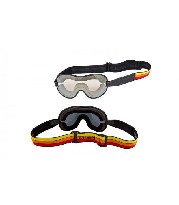 ETHEN CAFE RACER GOGGLE MIRROR BRONZE PHOTOCHROMIC LENS - RED / YELLOW / ORANGE